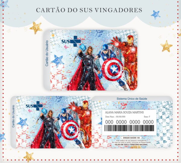 Cartão Sus Vingadores - Arquivo Digital