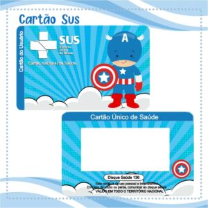 cartao sus capitao america cute arquivo digital arte digital