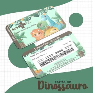 cartao sus dinossauro menino arquivo digital cartao sus dinossauro