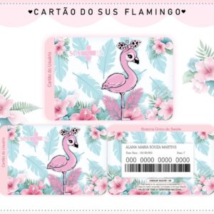 cartao sus flamingo arquivo digital papelaria
