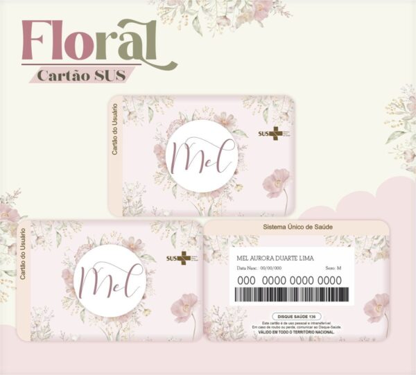 Cartão Sus Floral - Arquivo Digital
