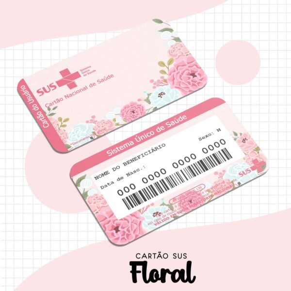 Cartão Sus Floral Editável - Arquivo Digital