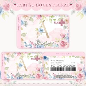 Cartão Sus Floral Rosinha - Arquivo Digital