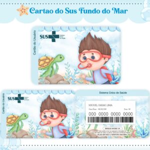 Cartão Sus Fundo do Mar Menino - Arquivo Digital
