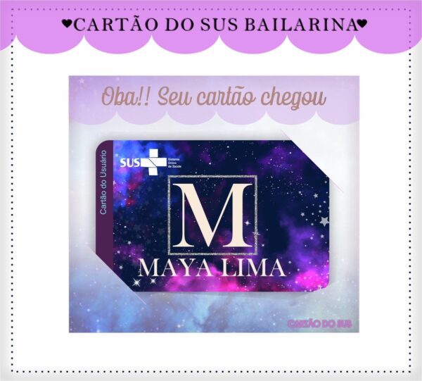 Cartão Sus Galáxia Menina - Arquivo Digital