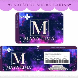 Cartão Sus Galáxia Menina - Arquivo Digital