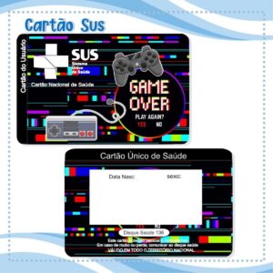 cartao sus gamer menino arquivo digital arquivo digital
