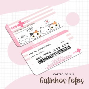 cartao sus gatinhos fofos arquivo digital papelaria digital