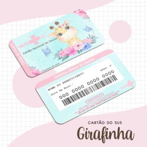 Cartão Sus Girafinha Baby - Arquivo Digital