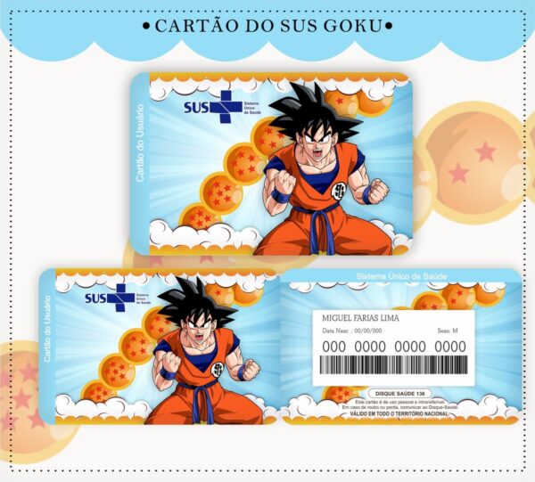 Cartão Sus Goku - Arquivo Digital