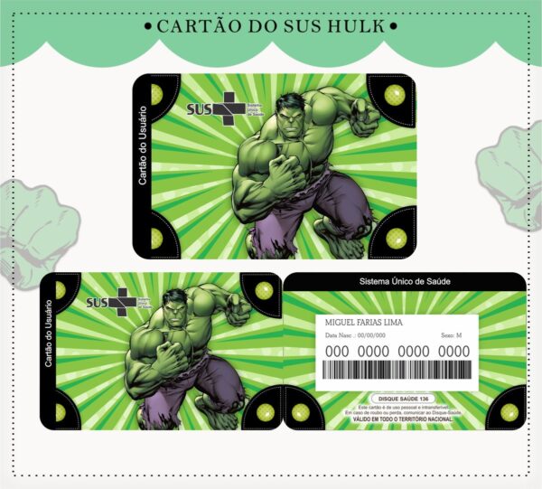 Cartão Sus Hulk - Arquivo Digital