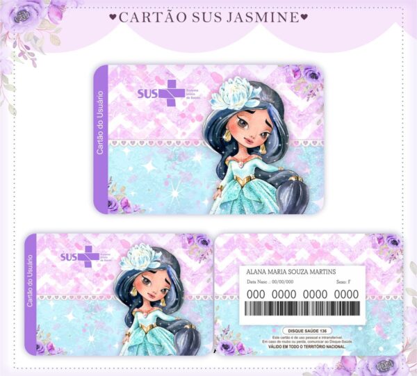 Cartão Sus Jasmine Editável - Arquivo Digital