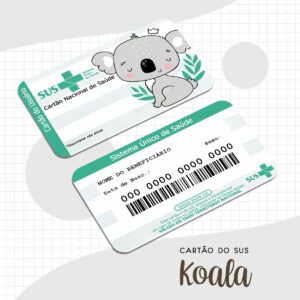cartao sus koala arquivo digital personalizacao