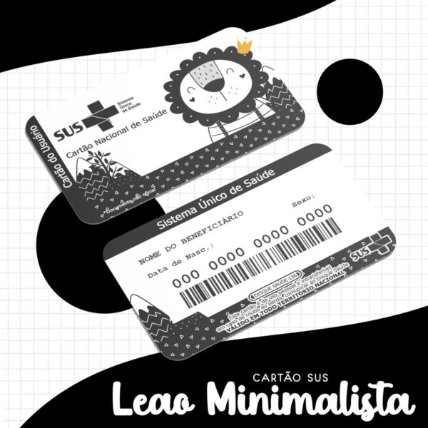 Cartão Sus Leão Minimalista - Arquivo Digital