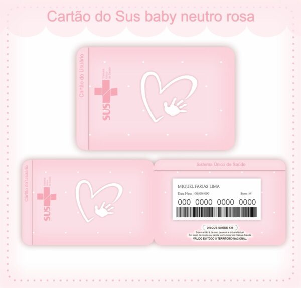 Cartão Sus Neutro Rosa - Arquivo Digital