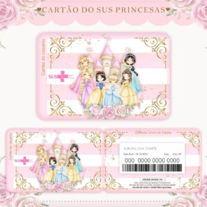 cartao sus princesas arquivo digital scrapbook