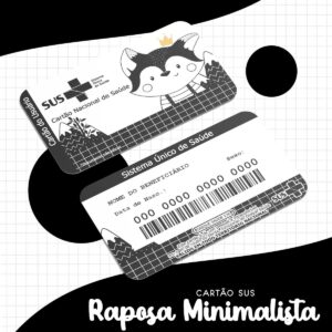 cartao sus raposa minimalista arquivo digital papel e scrapbook