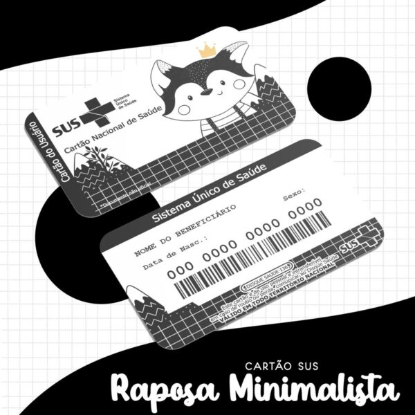 Cartão Sus Raposa Minimalista - Arquivo Digital