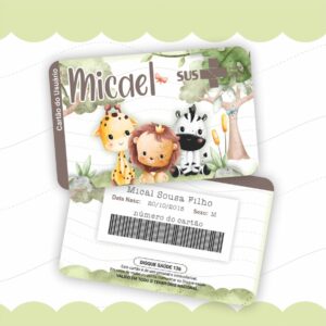 cartao sus safari aquarela menino arquivo digital papel e scrapbook
