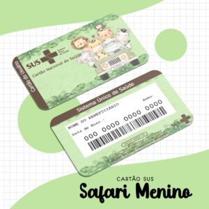 cartao sus safari menino arquivo digital encadernacao em geral
