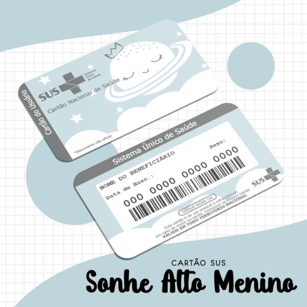 Cartão Sus Sonhe Alto Menino - Arquivo Digital
