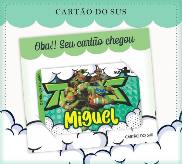 Cartão Sus Tartarugas Ninjas - Arquivo Digital
