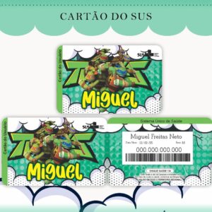 Cartão Sus Tartarugas Ninjas - Arquivo Digital