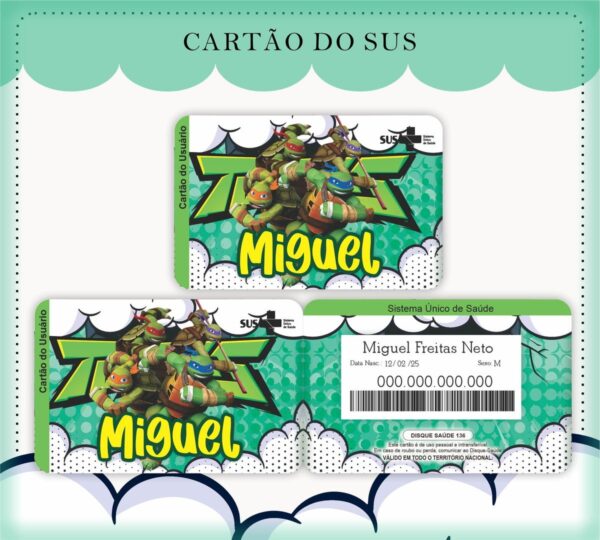 Cartão Sus Tartarugas Ninjas - Arquivo Digital