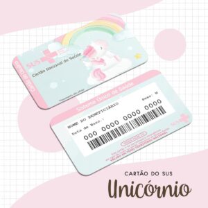 cartao sus unicornio arquivo digital cartao sus