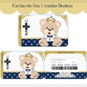 cartao sus ursinho realeza arquivo digital papel e scrapbook