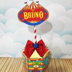 centro de mesa circo arquivo digital kit festa pronta