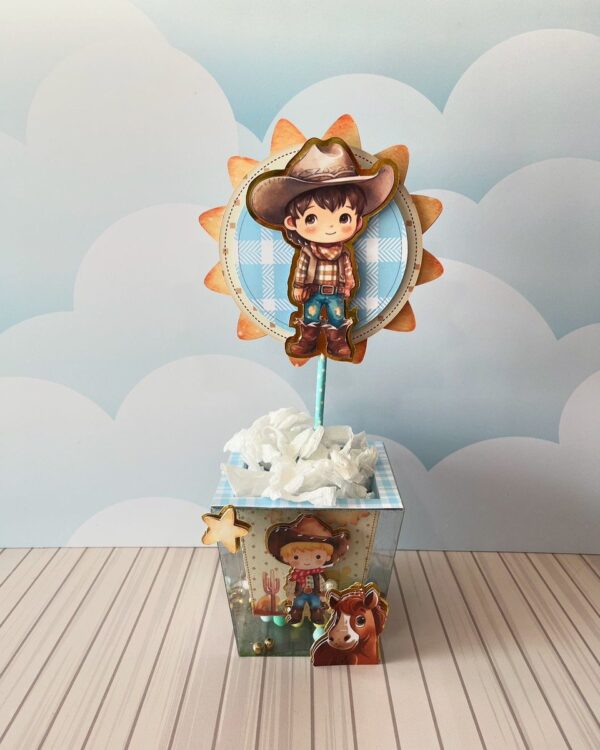 Centro de Mesa Cowboy Menino - Arquivo Digital