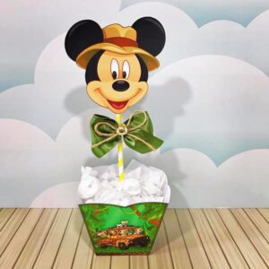 centro de mesa mickey safari arquivo digital decoracao mesa 1