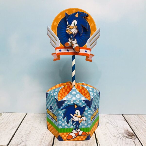 Centro De Mesa Sonic Azul - Arquivo Digital