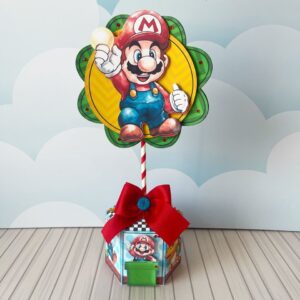 centro de mesa super mario arquivo digital kit festa