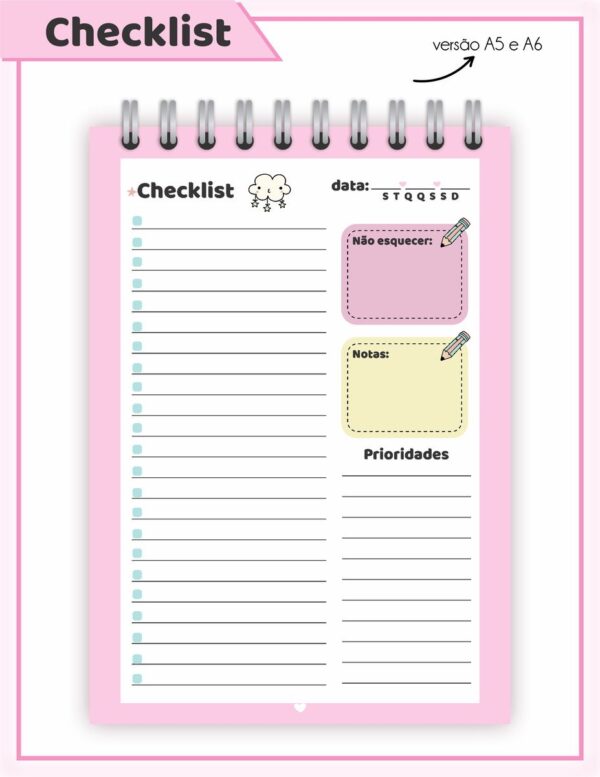 Checklist Cute - Arquivo Digital