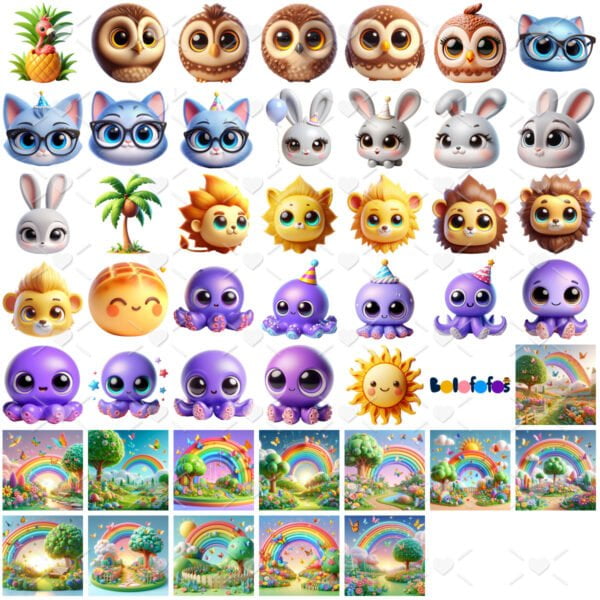 Cliparts Bolofofos Png Bebês Animaizinhos Fofos Cute