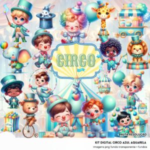 Cliparts Circo Azul Imagens Png 3D Cute Baby