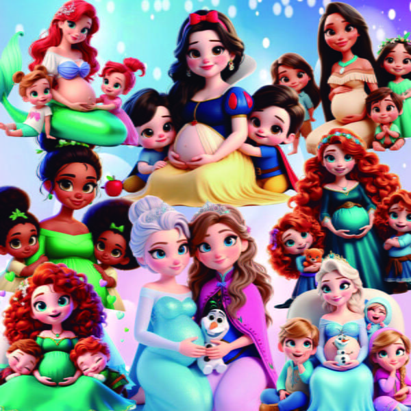 Cliparts Dia das Mães Princesas Disney Png Alta Resolução