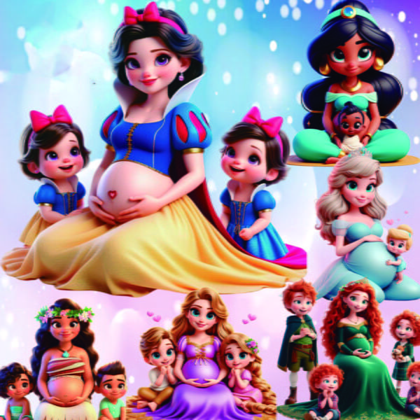 Cliparts Dia das Mães Princesas Disney Png Alta Resolução