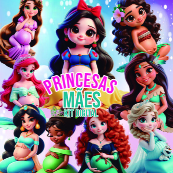 Cliparts Dia das Mães Princesas Disney Png Alta Resolução