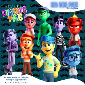 Cliparts Dia dos Pais Emoções Imagens Png 3D Cute Disney