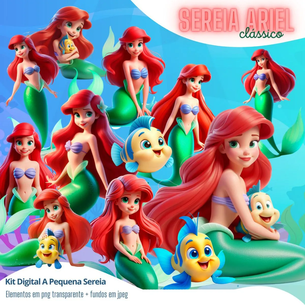 Cliparts Disney A Pequena Sereia Princesa Ariel Png Cute 3D 1 Cliparts Disney A Pequena Sereia Princesa Ariel Png Cute 3D