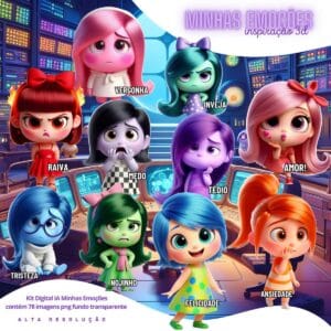 Cliparts Emoções Divertidamente Png Imagens Baby 3D Cute