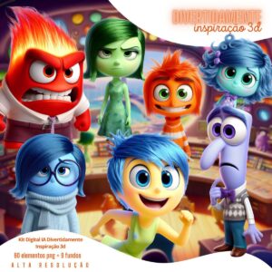Cliparts Filme Divertida Mente 2 Png Imagens Emoções 3D Cute
