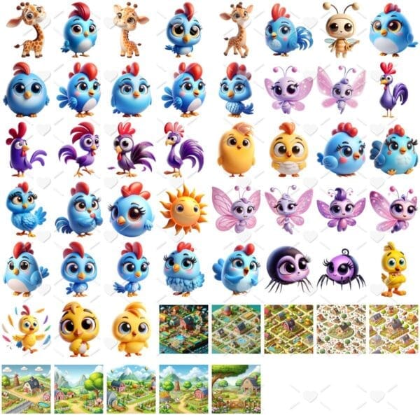 Cliparts Galinha Pintadinha Png Imagens Baby 3D Cute Menina