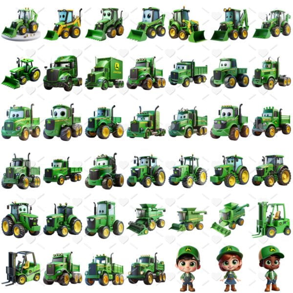 Cliparts John Deere 3D Máquinas Caminhões Agrícolas Png
