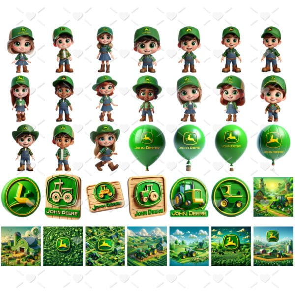 Cliparts John Deere 3D Máquinas Caminhões Agrícolas Png