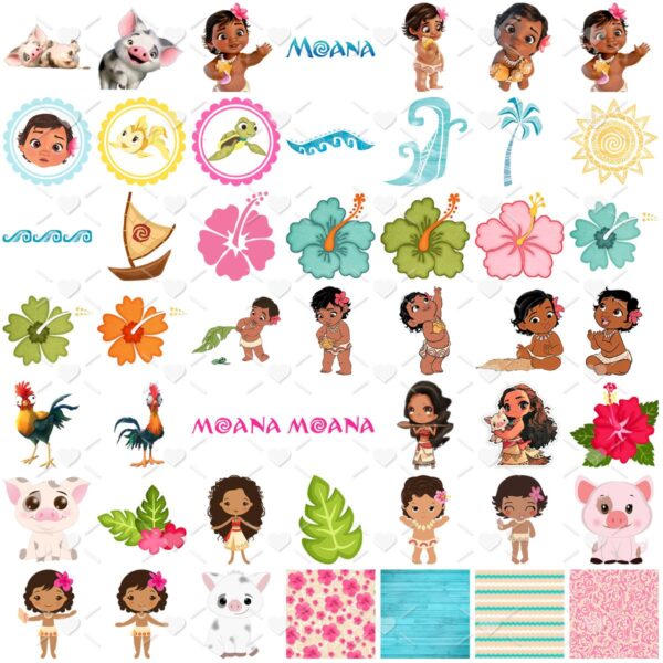 Cliparts Moana Baby Png Ilustrações Fofas Kit Digital Bebê