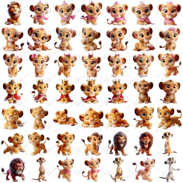 Cliparts O Rei Leão Imagens Png 3D Cute Baby